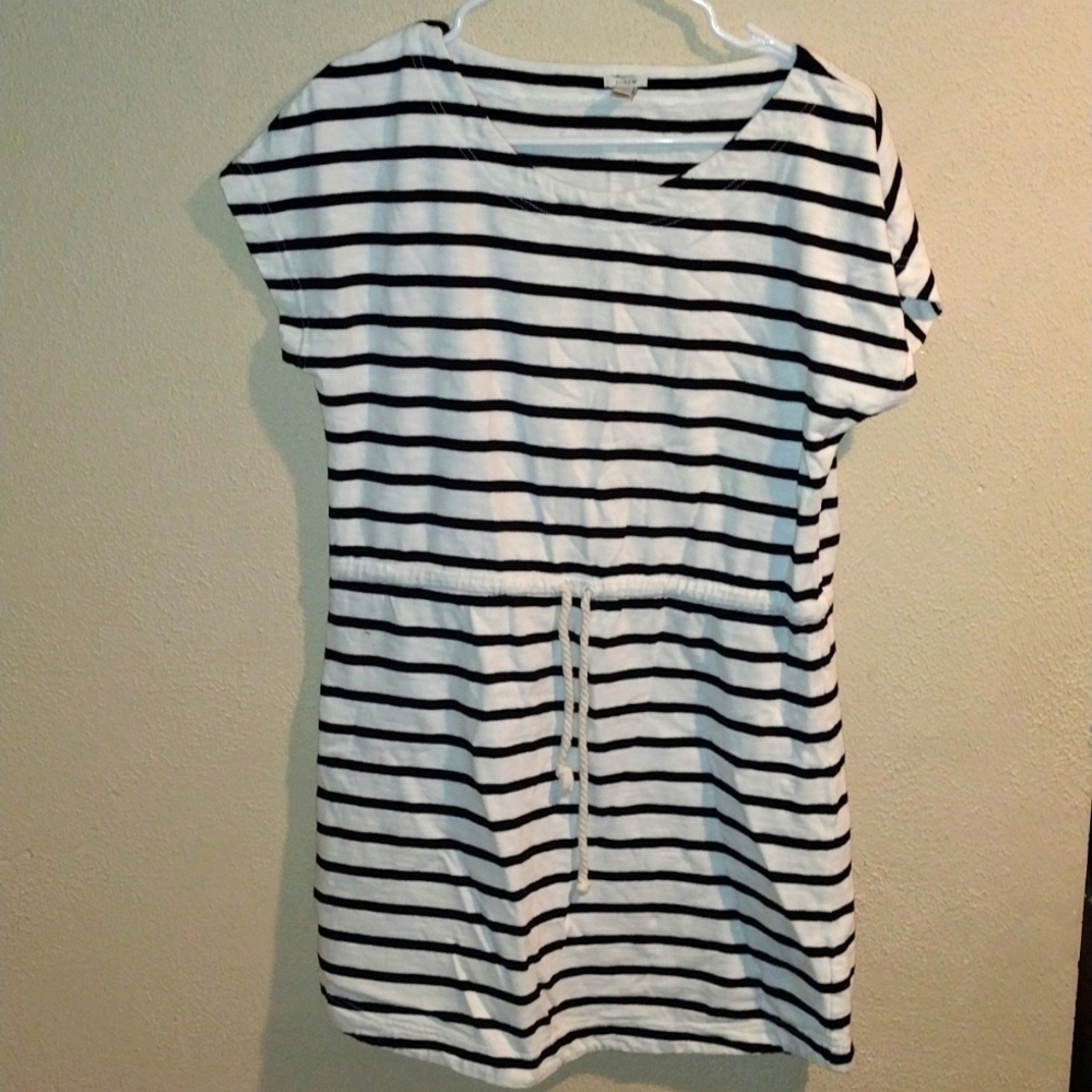 J Crew Striped Nautical Swim Coverup XS